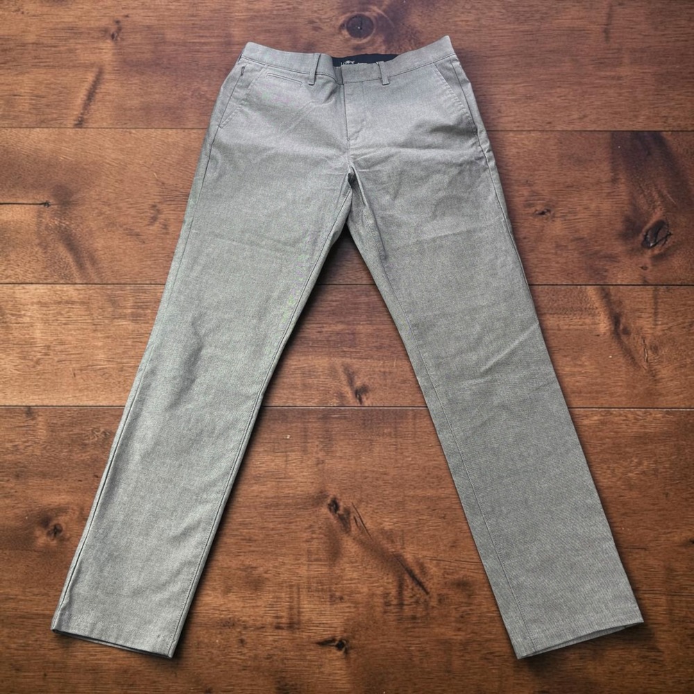 NEW J.Crew 770 Straight Oxford Tech Pants Mens 32x34 Gray Cotton Stretch Chino